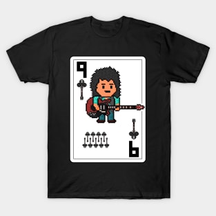 Pixelrockstars Nine of Clubs Playing Card T-Shirt